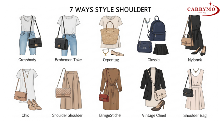 7 cách phối đồ với túi đeo vai nữ chuẩn trendy